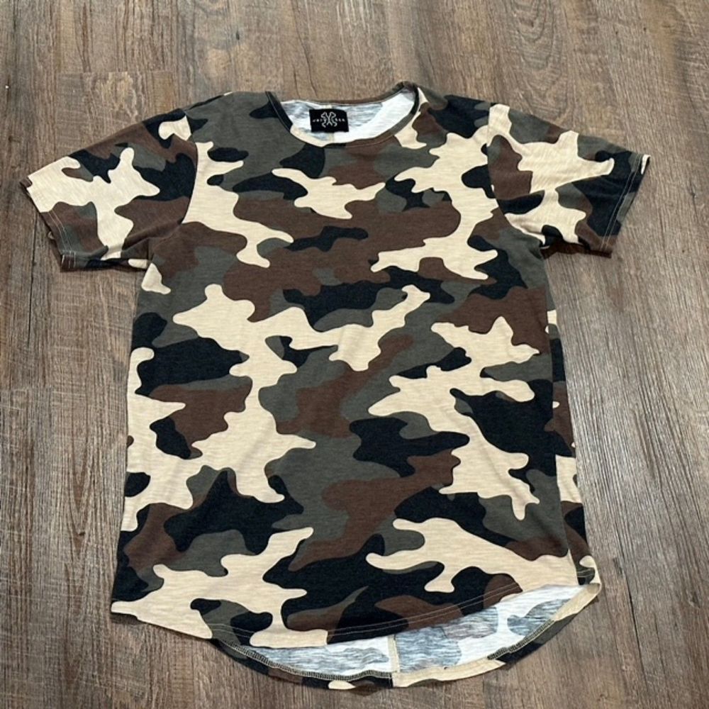 Jaywalker Mens T Shirt Large Tall Camo Logo Short Sleeve Cotton Polyester
